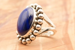 Artie Yellowhorse Blue Lapis Sterling Silver Ring